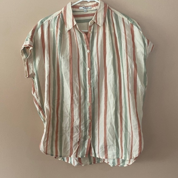 Madewell striped button down top - Picture 1 of 6